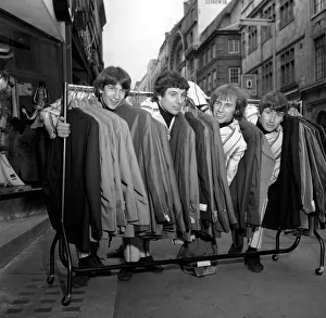 Ronnie Bond, Peter Staples, Chris Britton and Reg Presley of the pop group The Troggs