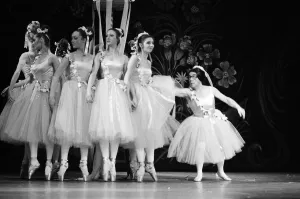 Ronnie Corbett in a scene as a ballet dancer at the London Palladium