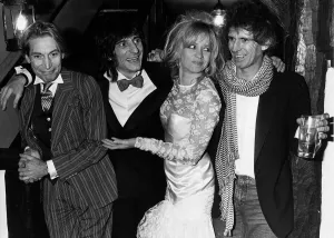 Core51 Prints: Ronnie Wood on his wedding day to Jo Howard 1985 with Rolling Stones fellow