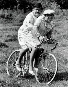 The two Ronnies'- Ronnie Barker and Ronnie Corbett