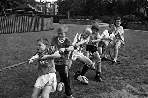Rope Prints: On the ropes... these cubs are in training for a tug-of-war competition at Meltham Gala
