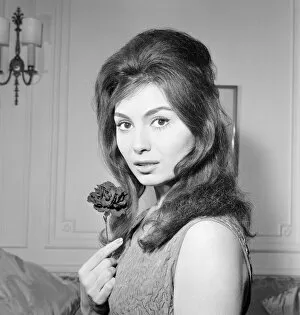 01141 Collection: Rosanna Schiaffino, Italian actress, in the UK for a two week stay to learn English