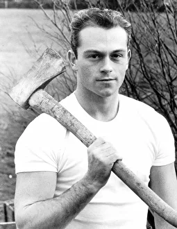 Ross Kemp actor 22 on the set of TV programme Emmerdale Farm November 1986