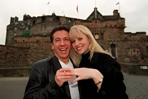 Ross King TV Presenter and fiancee Helen Way March 1998 A©mirrorpix