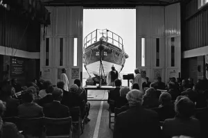 Rnli Prints: The Rother Class lifeboat Alice Upjohn seen here being blessed at the Dungeness RNLI