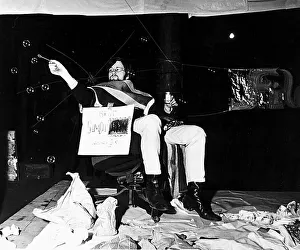 Roundhouse Happening Sale Psychedelic Simon for Rent man in chair blowing bubbles hippies