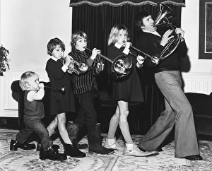 Trumpet Prints: Roy Castle and family - November 1976 Entertainer Singer Actor Comedian