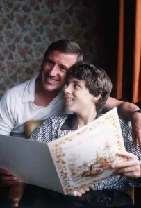 Roy Castle TV Presenter and Entertainer with son Daniel who survived cliff fall