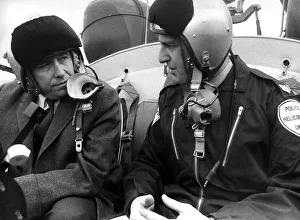 00028 Prints: Roy Jenkins and Sgt Bernard Patterson in sionx Helicopter