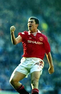 00317 Collection: Roy Keane Manchester United & Republic of Ireland footballer after he had put United