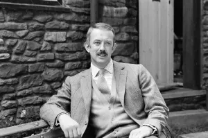 Roy Marsden on the set of The Black Tower'in Norfolk. 25th July 1985