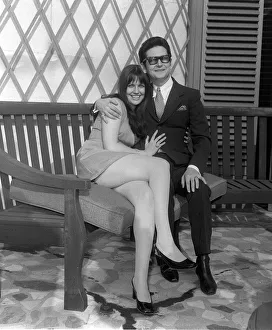 Roy Orbison with his new wife Barbara AnneMarie April 1969 in London