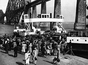 Ferry Prints: The Royal car boards the Robert the Bruce ferry at Forth Bridge Edinburgh on it