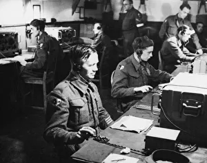 Royal Corps of Signals. Men of the Royal Corps Signals at work at a large formation