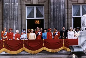 Royal Family on the Balcony of Buckingham Palace for the Trooping of the Colour Ceremony