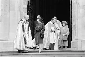 01150 Prints: The Royal family pictured at St Georges Chapel, Windsor, after the Church service