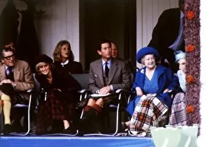 00185 Collection: The Royal Family watching Braemar Highland Games 1987