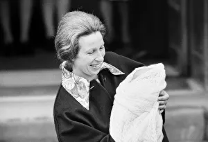 Her Royal Highness Anne leaves St Marys Hospital in Paddington