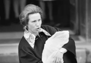 Her Royal Highness Anne leaves St Marys Hospital in Paddington