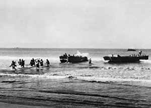 01454 Prints: Royal Indian landing craft. (Picture) As soon as the landing craft touches