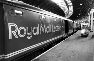 00377 Prints: The Royal Mail Letters carriage at Newcastle Central Station on 13th May 1987