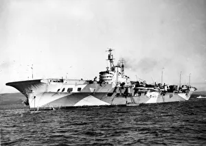 01442 Prints: The Royal Navy Implacbale class aircraft carrier HMS Indefatigable