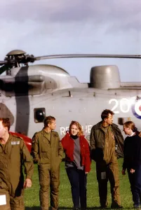00367 Prints: A Royal Navy Westland Sea King helicopter which landed at Kenton School so the crew could