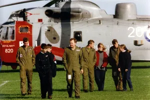 00367 Prints: A Royal Navy Westland Sea King helicopter which landed at Kenton School so the crew could