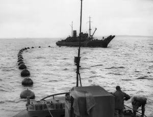 Warships Prints: The Royal Navys Boom defence Branch is responsible for maintaining the seaborne