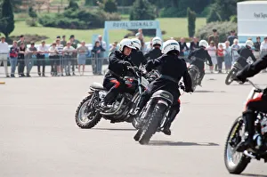 Royal Signals White Helmet Motorcycle Display Team. May 1990