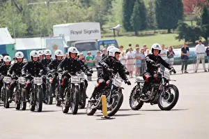 Royal Signals White Helmet Motorcycle Display Team. May 1990