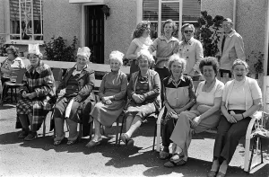 Royal Wedding Celebrations In Ulster July 1981 Pensioners enjoying the sunshine