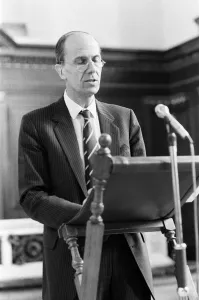 01388 Prints: Rt Hon Norman Tebbit MP, speaking in a major new lunchtime lecture series