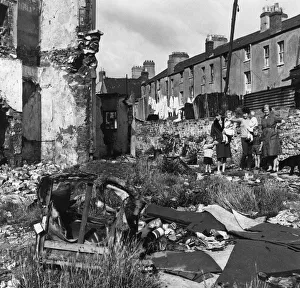 Derelict Prints: Rubbish site in Adamsdown, an inner city area and community in the south of Cardiff