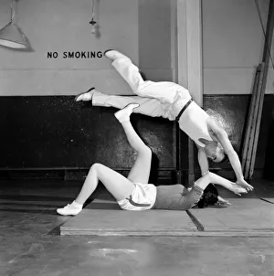 Ruby miller (16) being trained by Mickey Wood in judo, self defence and flame swallowing