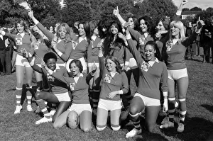 Rugby match between actresses and models sponsored by The Put Mustard On It committee