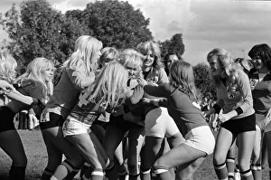 Rugby match between actresses and models sponsored by The Put Mustard On It committee