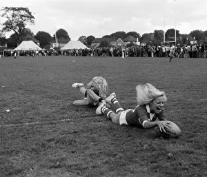 Rugby match between actresses and models sponsored by The Put Mustard On It committee