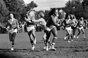 Rugby match between actresses and models sponsored by The Put Mustard On It committee