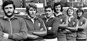Rugby : The six new Welsh caps for the match against France on parade at the National