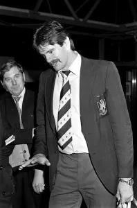 Rugby Player Willie Anderson Arrives At Aldergrove Nov 80 Rugby player Willie