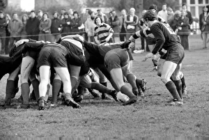Rugby: The rugby union match. Saracens vs. Cardiff. February 1975 75-01042-001