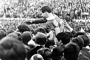 Rugby - Wales V England - Cardiff Arms Park - Wales full back Keith Jarrett is carried