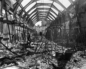 Destroyed Prints: Ruins of Liverpool Museum following air raid on May 3rd 1941
