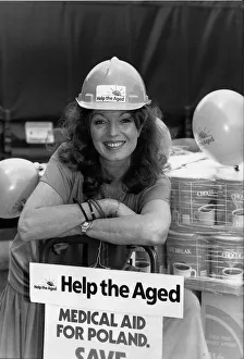 Rula Lenska Ploish actress in West London helping the first shipment &pound;20