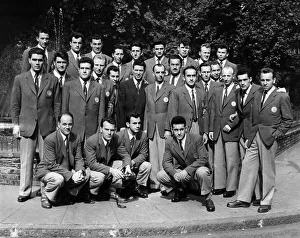 The Rumanian Rugby Team who are to play against Cardiff at Cardiff Arms Park