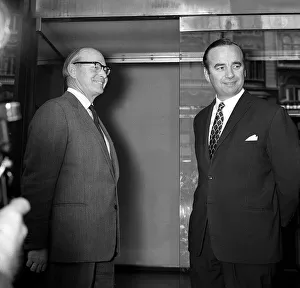 Business Prints: Rupert Murdoch with Mirror Group Director Mr Frank Rogers at the Mirror Group