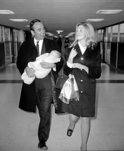 Rupert Murdoch with his wife Anna and their three month old daughter Elizabeth