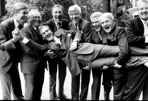 Russ Abbot 40th birthday. Pictured with other personalities including Bruce Forsyth