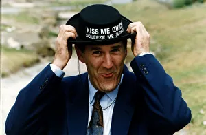Russ Abbot with a Kiss Me Quick Hat on is at Blackpool for the summer season DBase